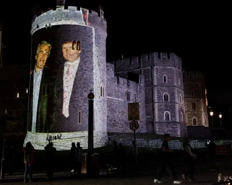 Four Individuals Apprehended After Images of Donald Trump and Jeffrey Epstein Shown on Royal Windsor Castle